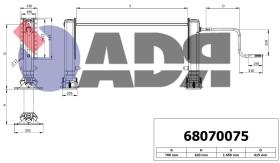 Adr 68070075 - PIES DE APOYO S/N, ALTURA DE MONTAJE 700MM