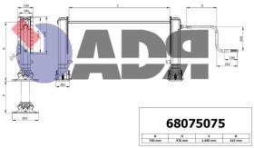 Adr 68075075 - PIES DE APOYO S/N, ALTURA DE MONTAJE 750MM
