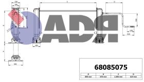 Adr 68085075 - PIES DE APOYO S/N, ALTURA DE MONTAJE 850