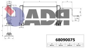 Adr 68090075 - PIES DE APOYO S/N, ALTURA DE MONTAJE 900MM