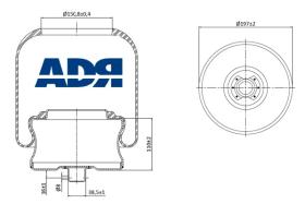 Adr 51694100 - FUELLE DE SUSPENSION COMPLETO VOLVO BUS