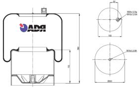 Wabco 51328900 - FUELLE CPLTO. P.METALICO MB