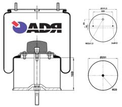 Wabco 51614001 - FUELLE CPLTO. P.METALICO GIGANT