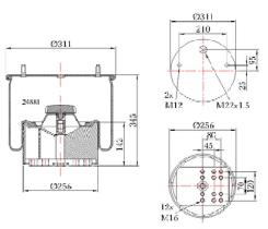 Montcada 24881KPP - FUELLE DE SUSPENSION BPW 36