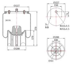 GALI 26318KPP - FUELLE DE SUSPENSION COMPLETO SCHMITZ