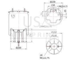GALI 28540KPP - FUELLE DE SUSPENSION VALX