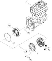 Wabco 9125229282 - KIT: UNIDAD DE ACCIONAMIENTO EMBRAGUE COMPRESOR