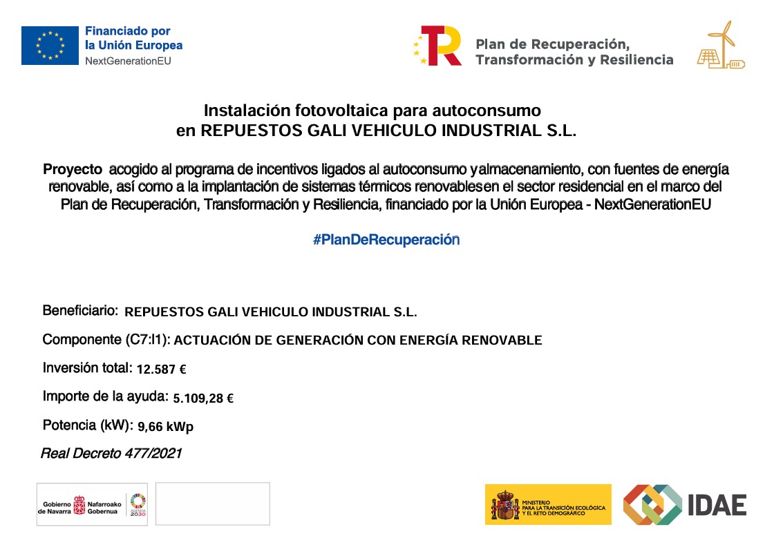 subvención placas solares